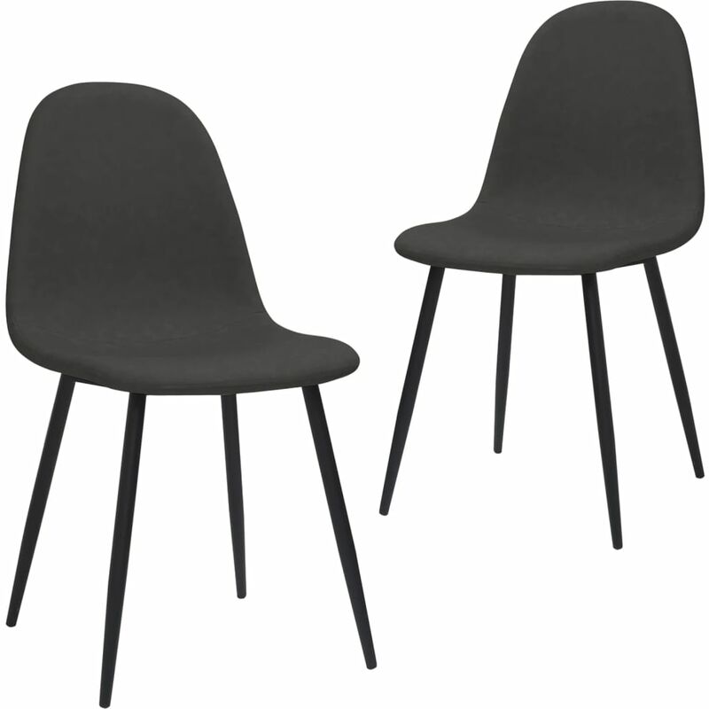 

Sillas de comedor 2 uds cuero sintético negro 45x54,5x87 cm