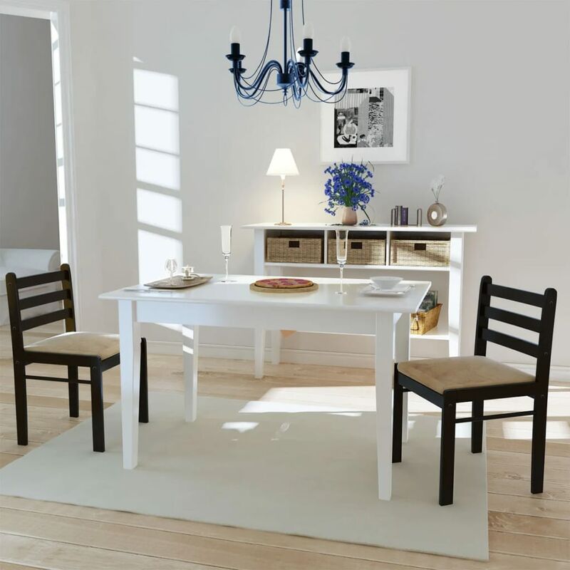 

Sillas de comedor 2 uds madera maciza caucho terciopelo marrón