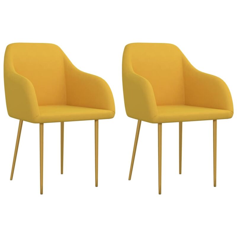 

Sillas de comedor 2 uds terciopelo amarillo