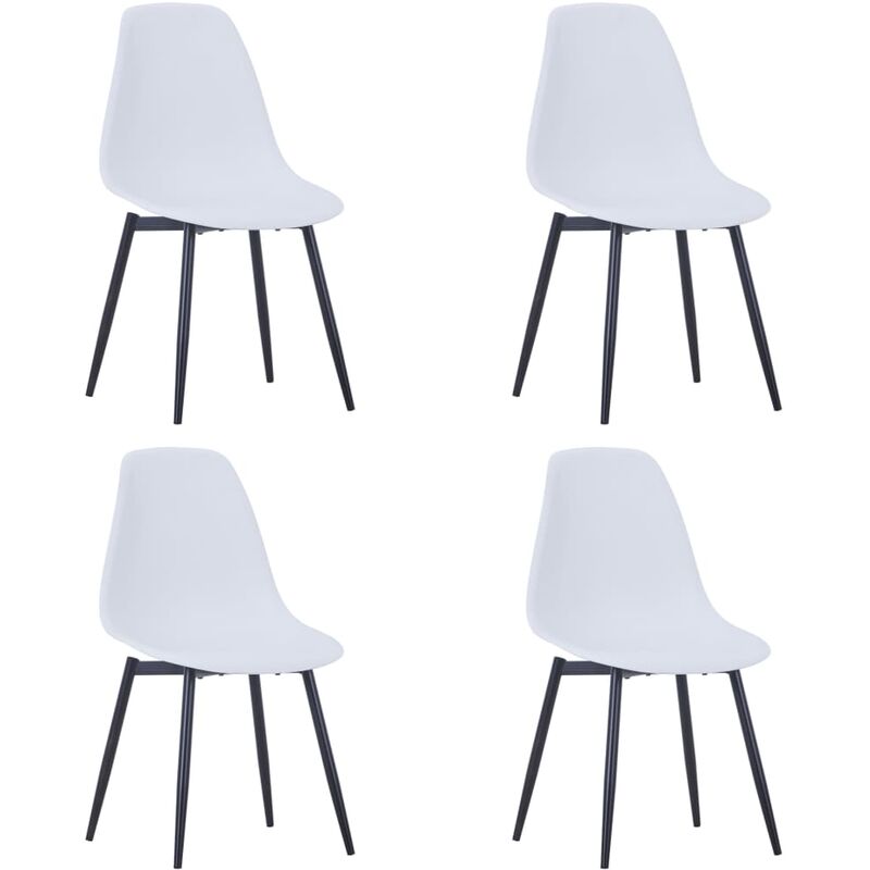 

Sillas de comedor 2 unidades blancas PP