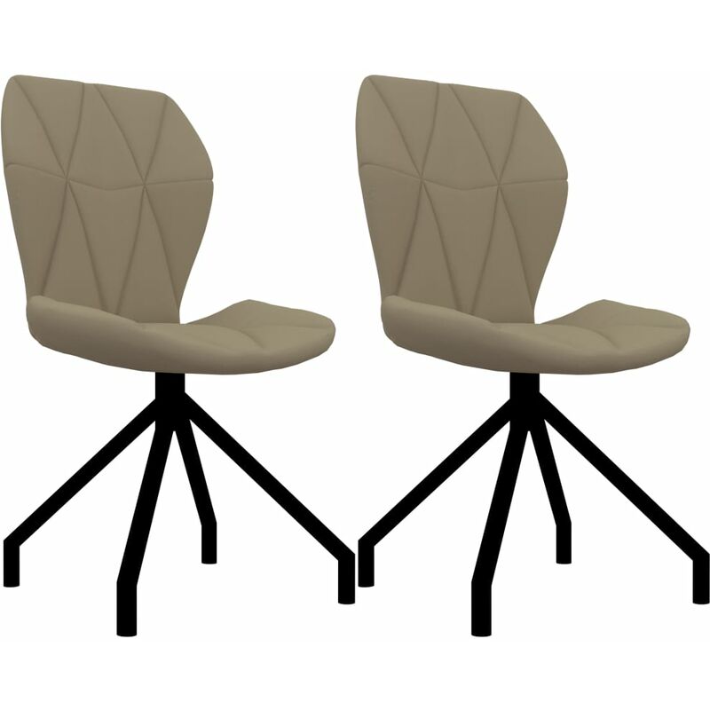 

Sillas de comedor 2 unidades cuero sintetico color capuchino