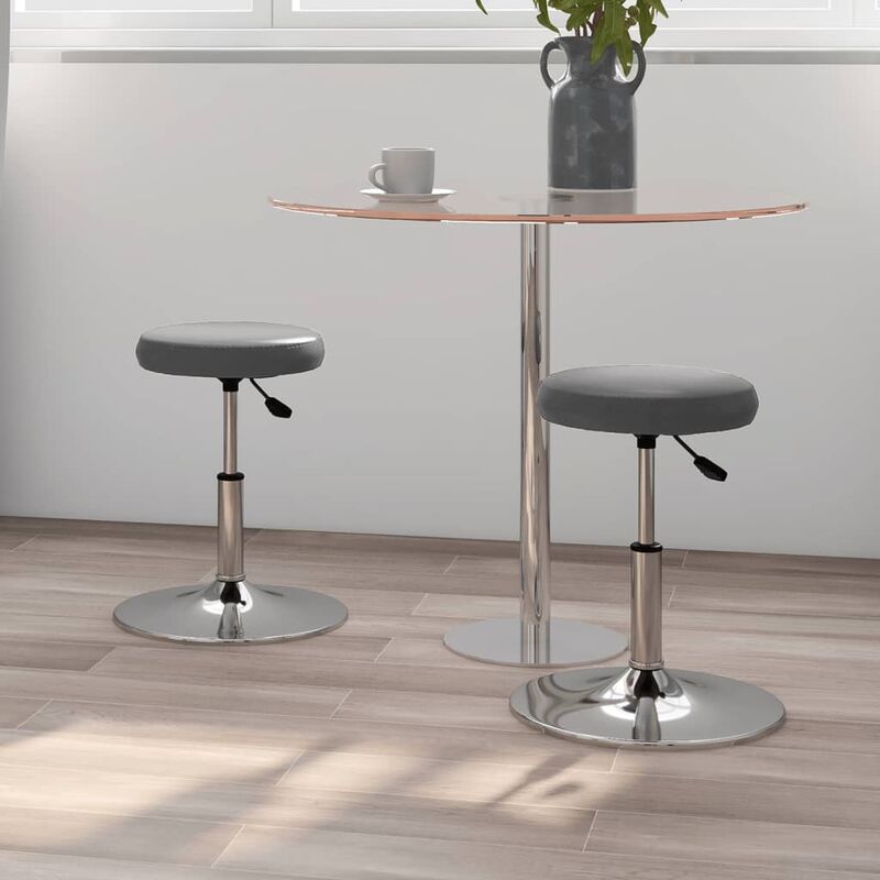 

Sillas de comedor 2 unidades cuero sintético gris