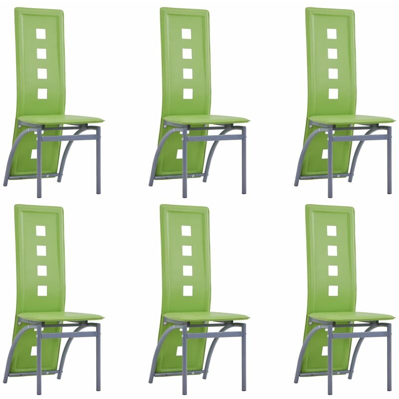

Sillas de Comedor Cuero Sintético 6 Unidades Verde - Verde - Vidaxl