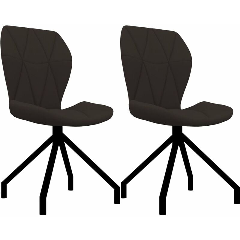 

Sillas de comedor 2 unidades cuero sintetico marron