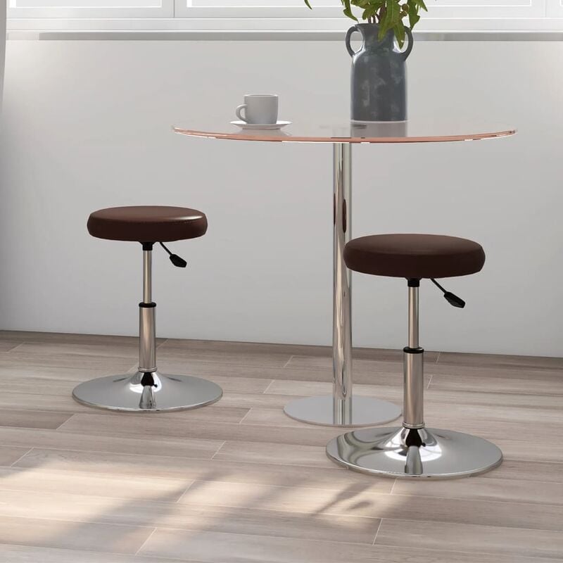 

Sillas de comedor 2 unidades cuero sintético marrón