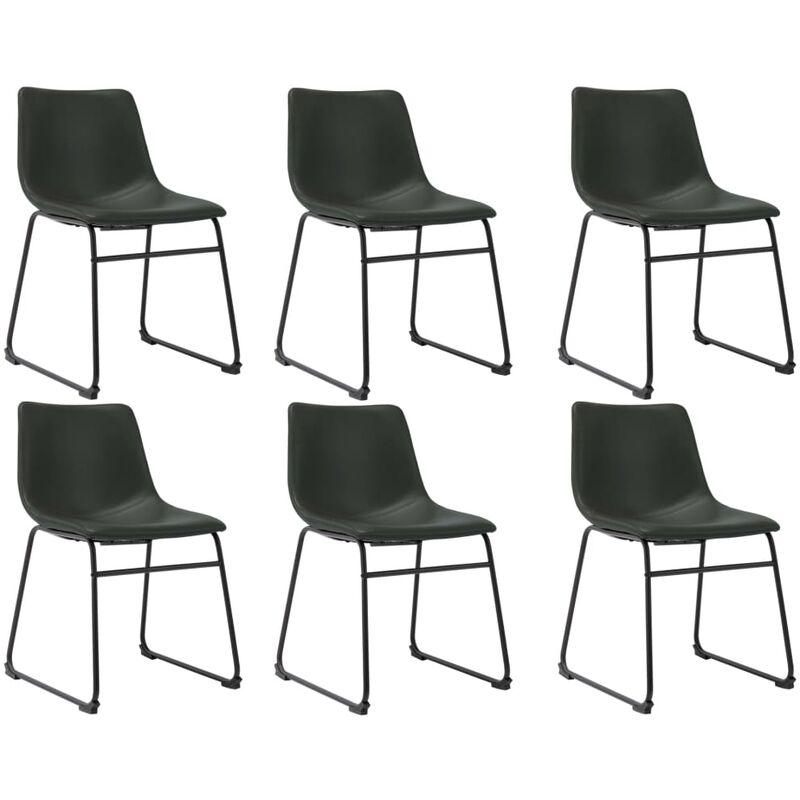 

Silla de Comedor Cuero Sintético 6 Unidades Gris - Gris - Vidaxl