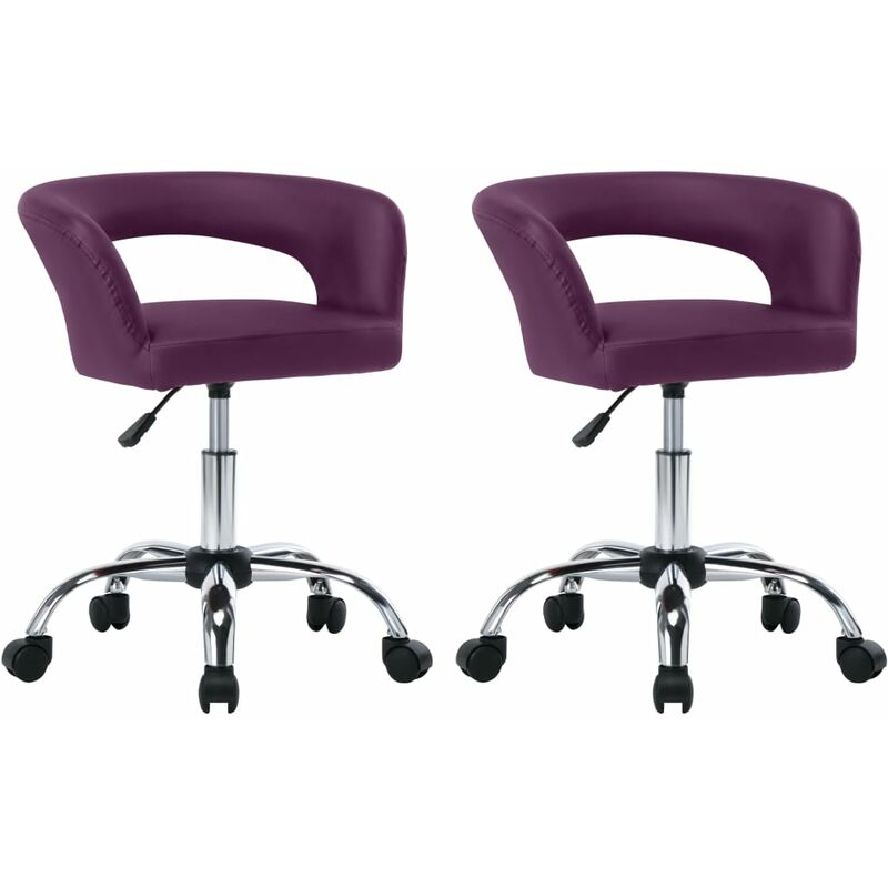 

Sillas de comedor 2 unidades cuero sintético morado
