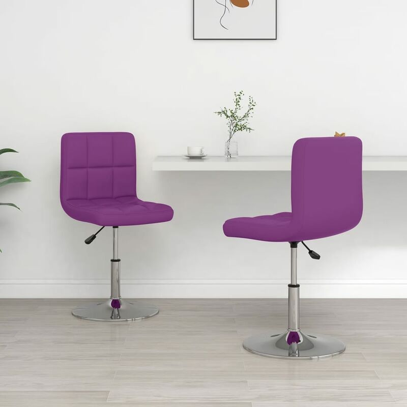 

Sillas de comedor 2 unidades cuero sintético morado