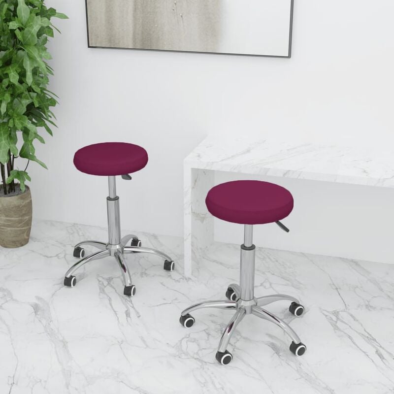 

Sillas de comedor 2 unidades cuero sintético morado