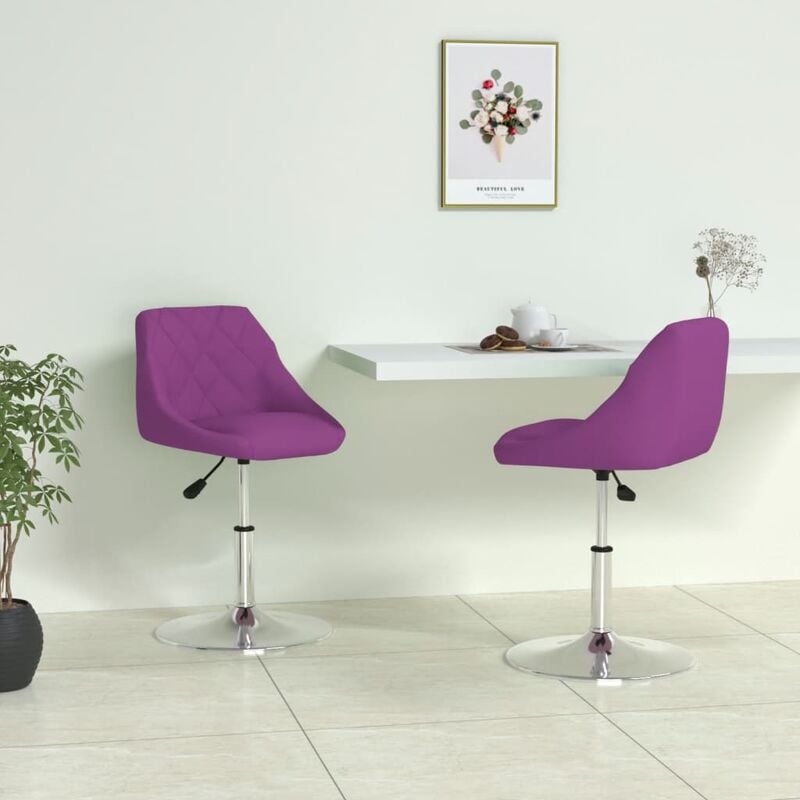 

Sillas de comedor 2 unidades cuero sintético morado