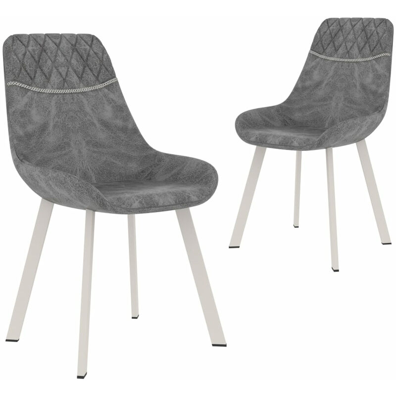 

Sillas de comedor 2 unidades cuero sintetico negro