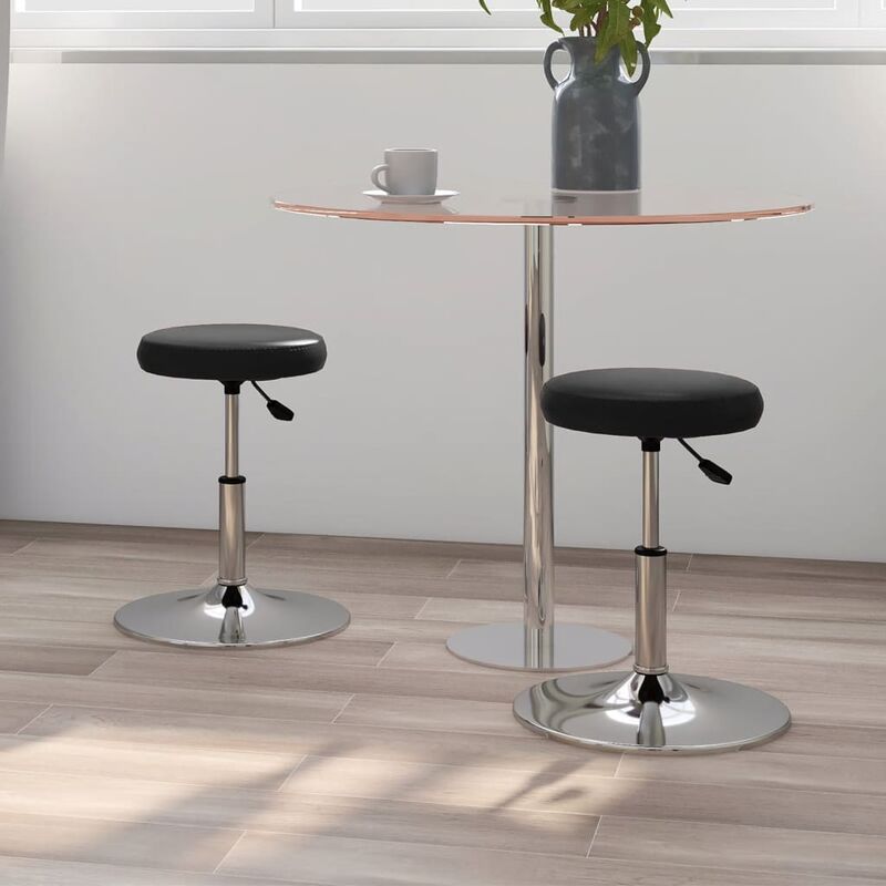 

Sillas de comedor 2 unidades cuero sintético negro