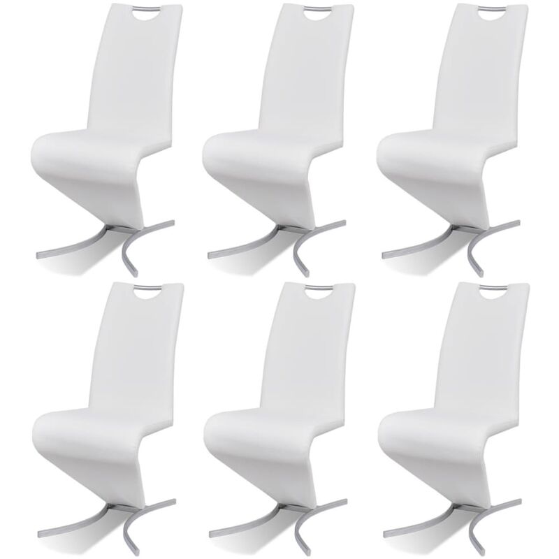 

Sillas de Comedor Cuero Sintético Blanco 6 Unidades - Blanco - Vidaxl