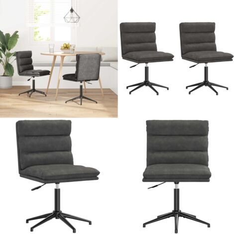 Sillas de comedor 2 unidades cuero sintético negro - Sillas de comedor cuero sintético - Sillas de comedor negras