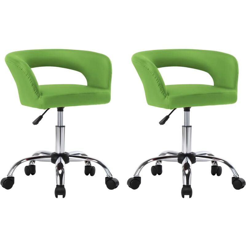 

Sillas de comedor 2 unidades cuero sintético verde