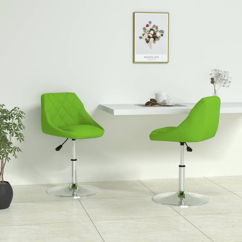 

Sillas de comedor 2 unidades cuero sintético verde