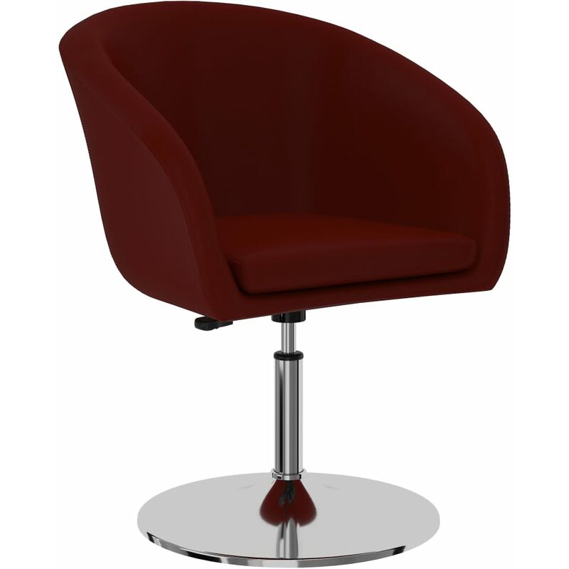 

vidaXL Silla de Comedor de Cuero Sintético Rojo Vino Tinto - Rojo