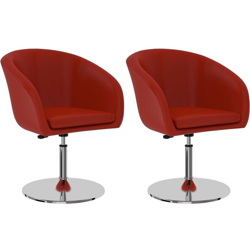 

Youthup - Sillas de comedor 2 unidades cuero sintético rojo - Rojo