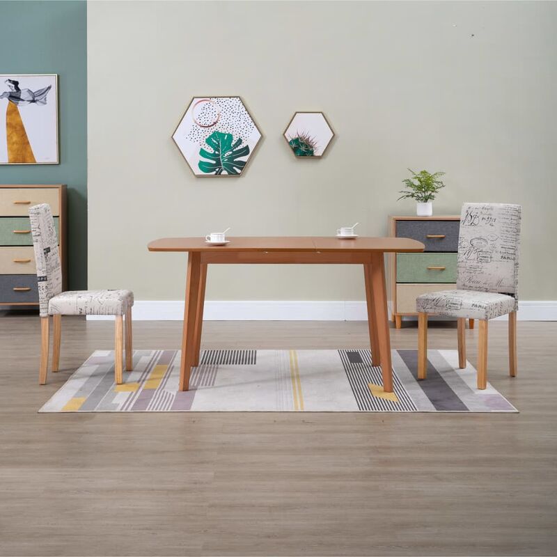 

Sillas de comedor 2 unidades de tela color crema - Crema