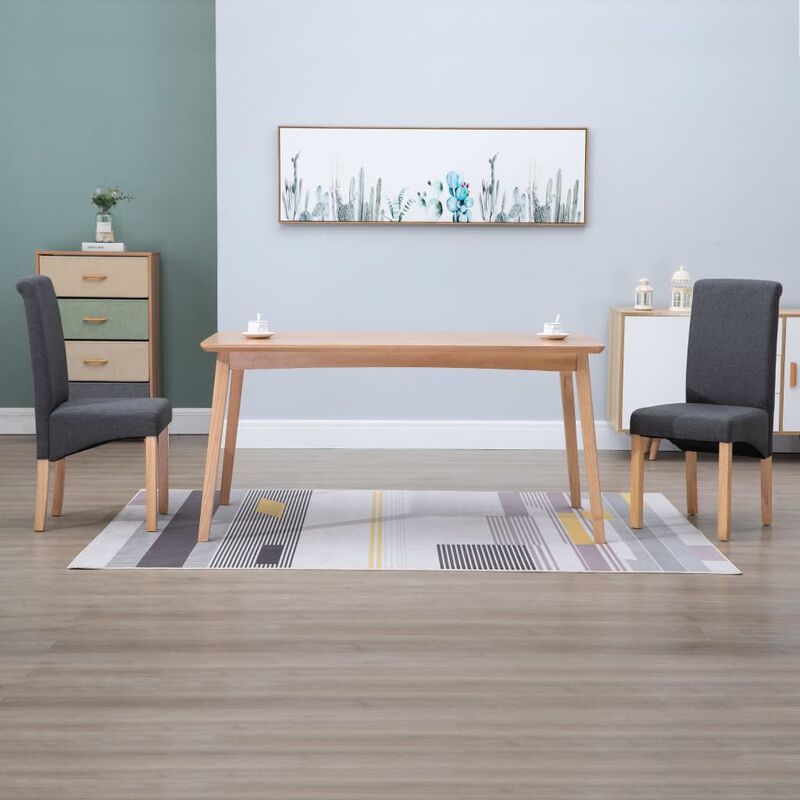 

Sillas de comedor 2 unidades de tela gris
