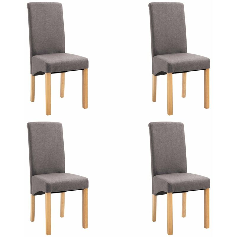 

vidaXL Sillas de Comedor de Tela 4 Unidades Gris Taupe - Gris Topo