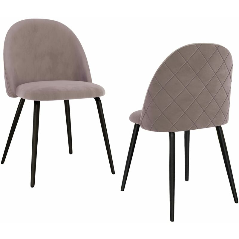 

Sillas de comedor 2 unidades de tela rosa