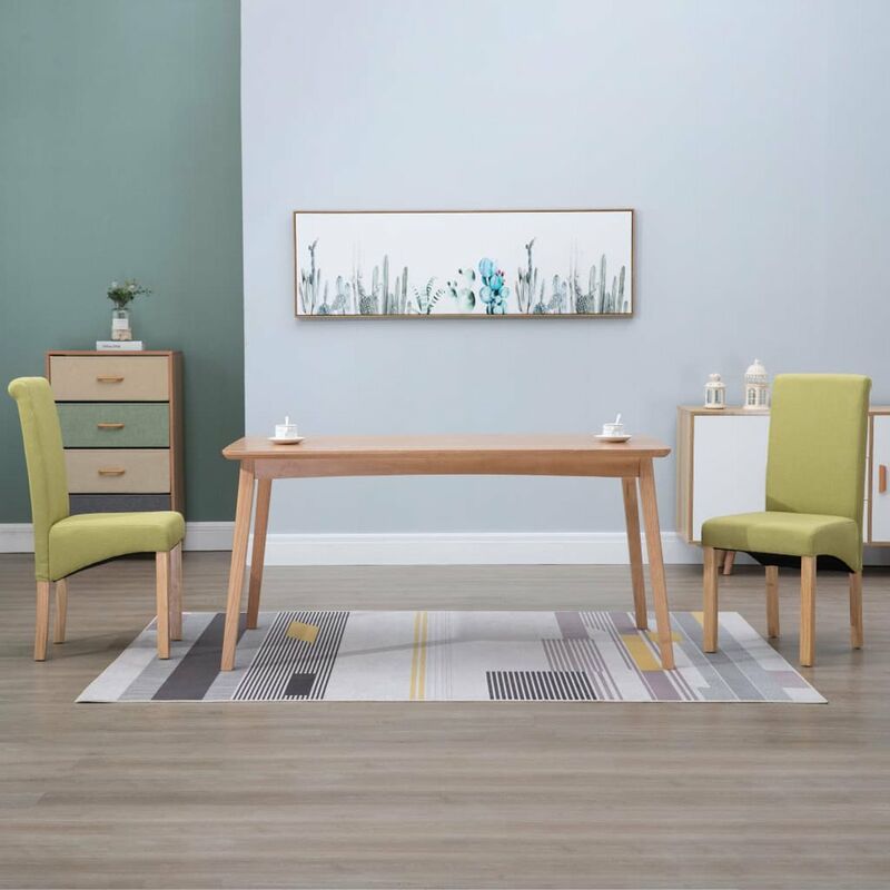 

Happyshopping - Sillas de comedor 2 unidades de tela verde