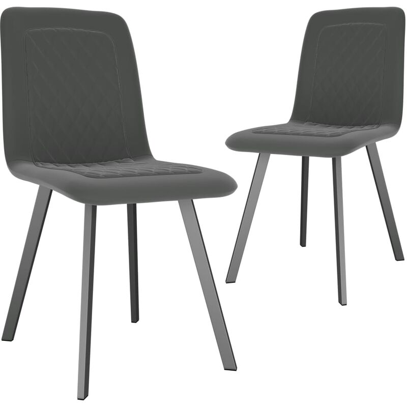 

Sillas de comedor 2 unidades de terciopelo gris