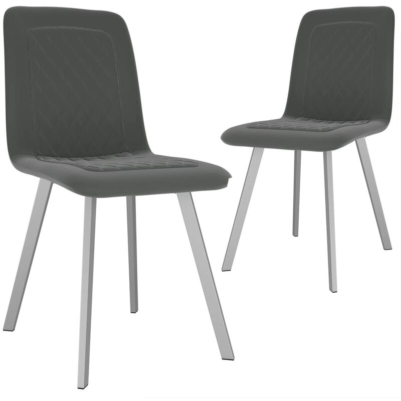 

Sillas de comedor 2 unidades de terciopelo gris - Gris