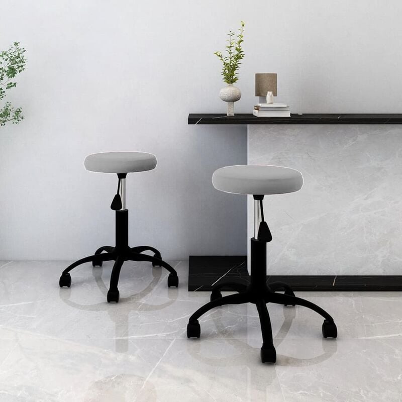 

Sillas de comedor 2 unidades de terciopelo gris claro