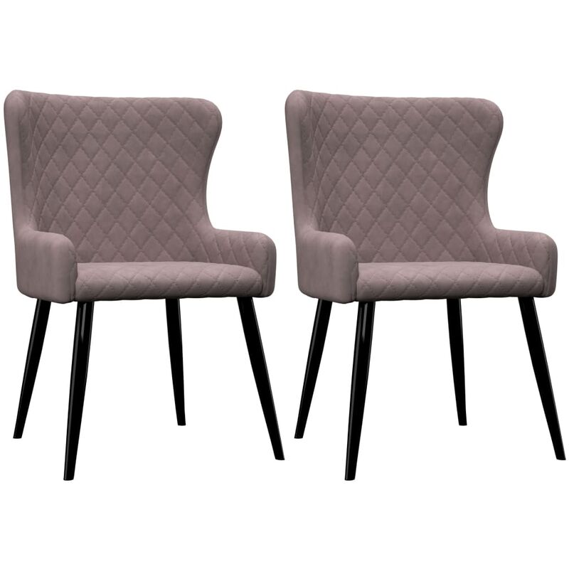

vidaXL Sillas de Comedor Terciopelo 2 Unidades Rosa - Rosa