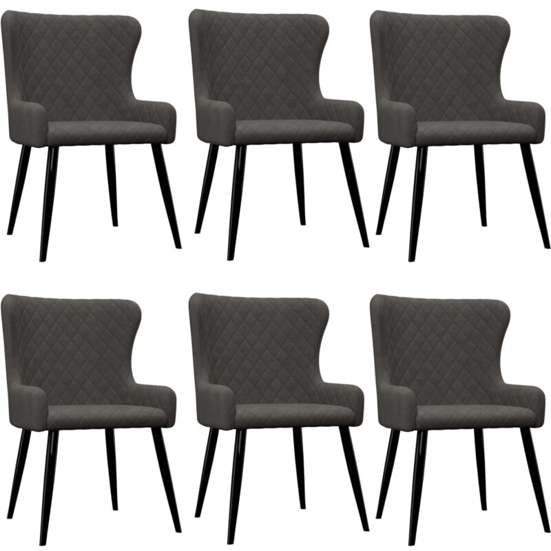 

Sillas de Comedor Terciopelo 6 Unidades Gris - Gris - Vidaxl