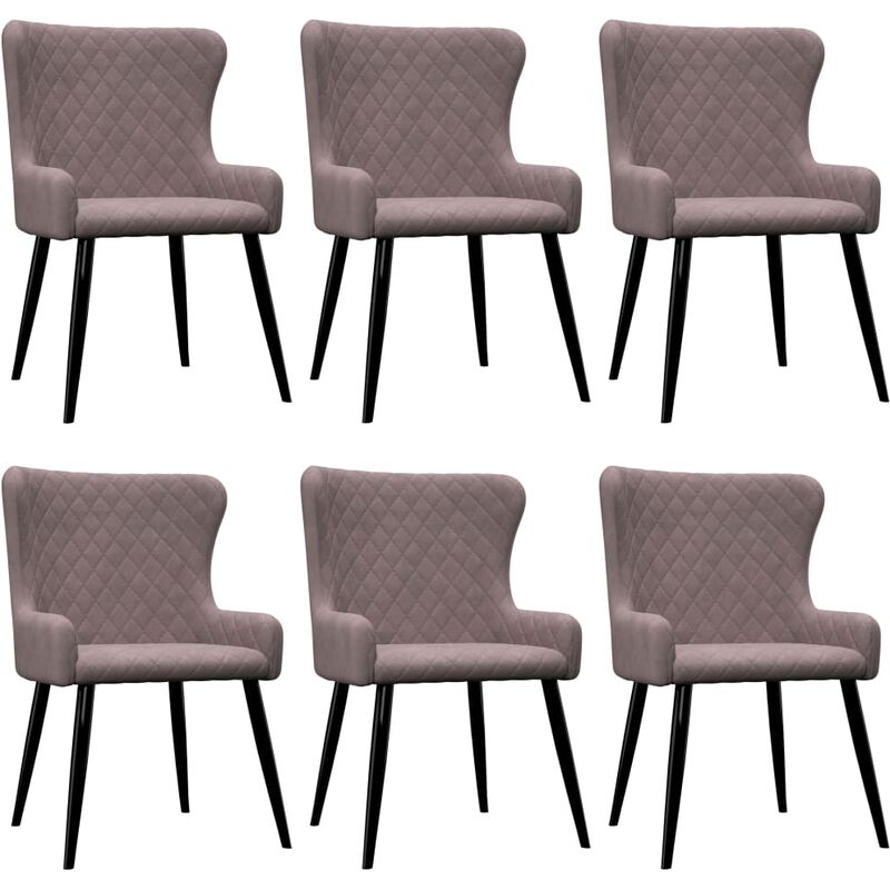 

Sillas de Comedor Terciopelo 6 Unidades Rosa - Rosa - Vidaxl