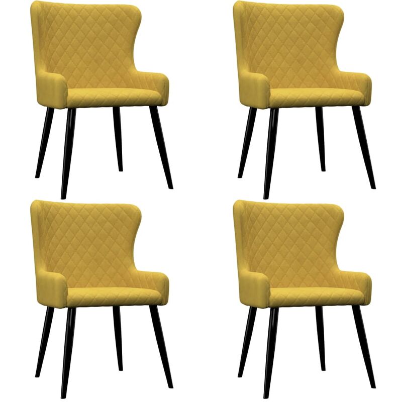 

Sillas de Comedor Terciopelo 4 Unidades Amarillo - Amarillo - Vidaxl