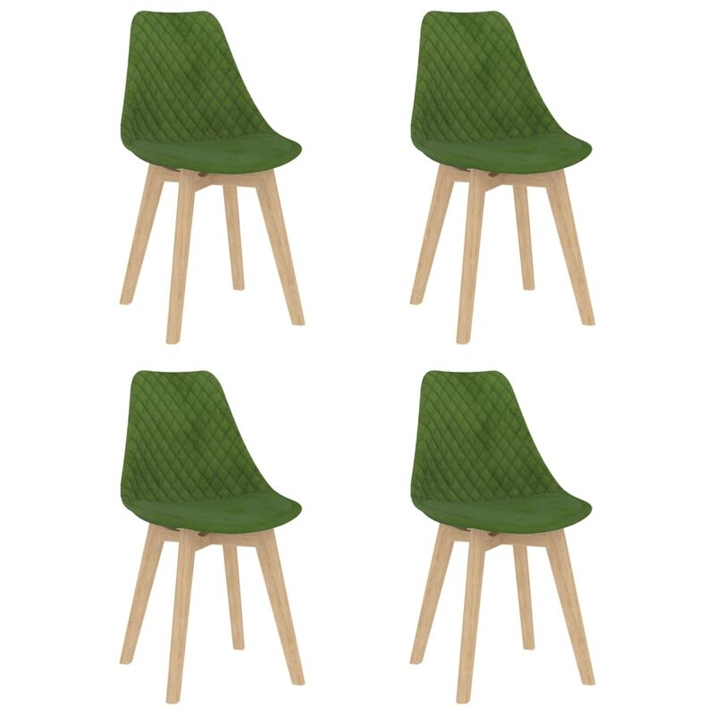 

Sillas de Comedor de Terciopelo 4 Unidades Verde Claro - Verde - Vidaxl