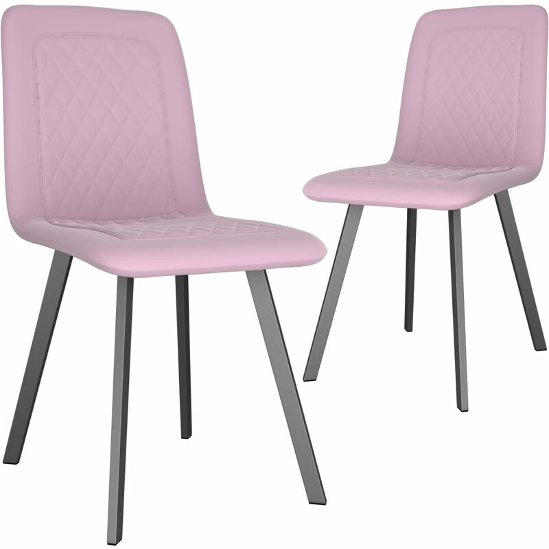 

Sillas de comedor 2 unidades de terciopelo rosa