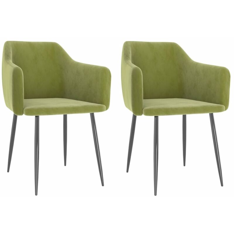 

Sillas de comedor 2 unidades de terciopelo verde claro