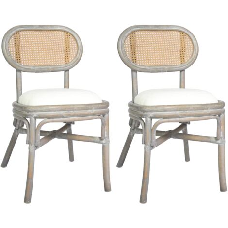 Sillas de comedor 2 unidades lino gris vidaXL