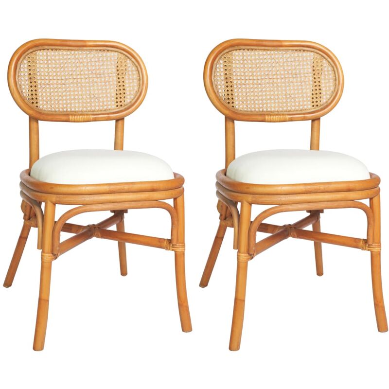 

Sillas de comedor 2 unidades lino marrón claro