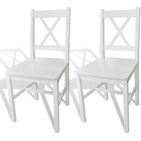 Sillas de comedor 2 unidades madera de pino