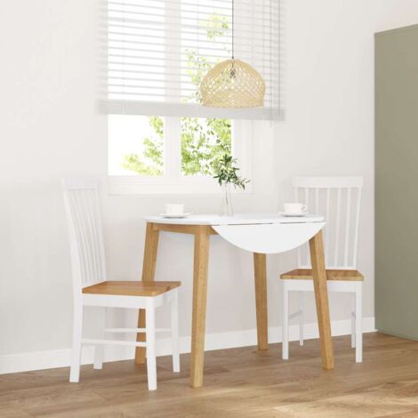 Sillas de comedor 2 unidades madera maciza de caucho