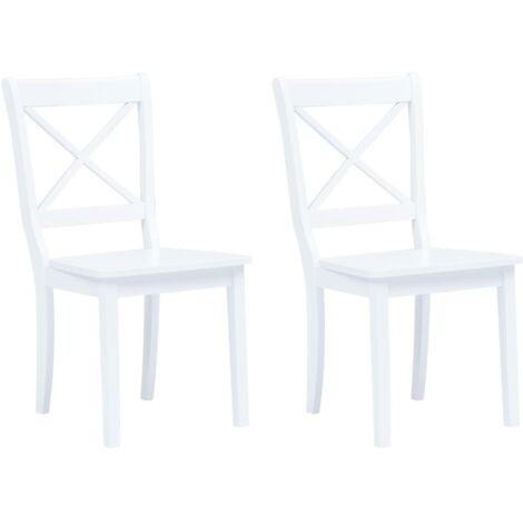 Sillas de comedor 2 unidades madera maciza de caucho