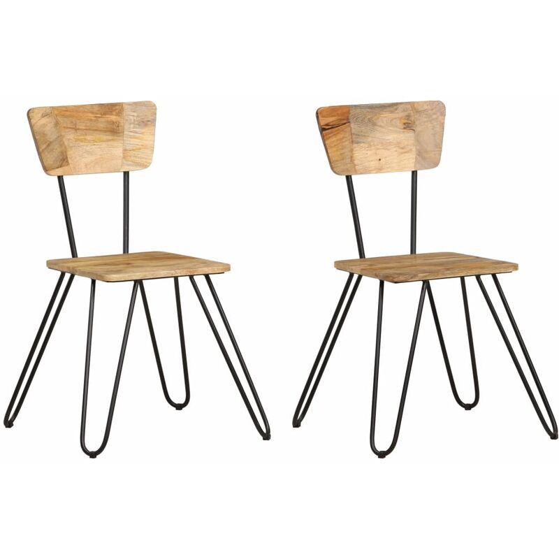 

Sillas de comedor 2 unidades madera maciza de mango