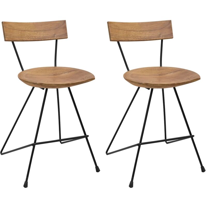 

Sillas de comedor 2 unidades madera maciza de teca