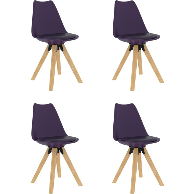

vidaXL Sillas de Comedor 4 Unidades Lila - Púrpura
