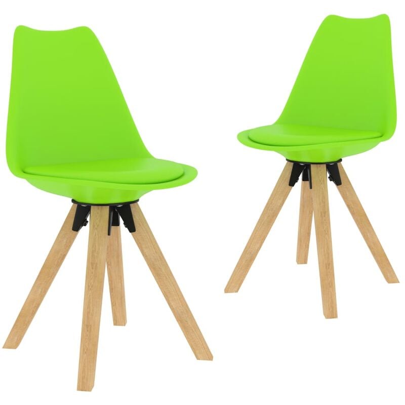 

vidaXL Sillas de Comedor 2 Unidades Verde - Verde