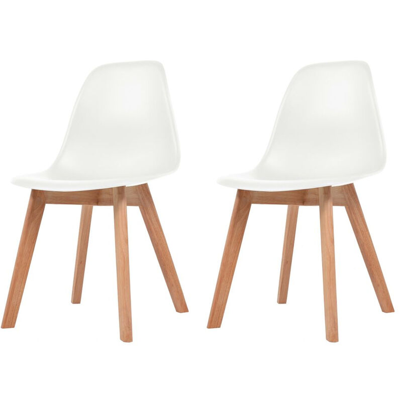 

Sillas de comedor 2 unidades plastico blanco
