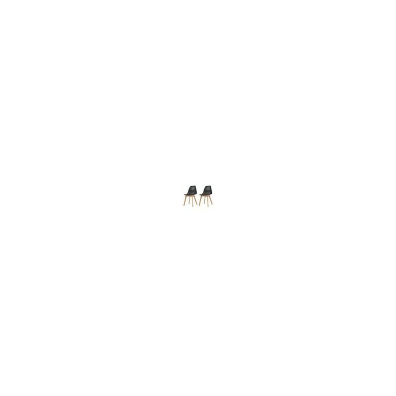

Sillas de comedor 2 unidades plastico negro