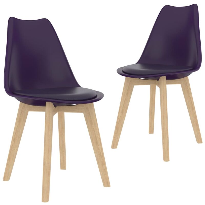 

Sillas de comedor 2 unidades plástico lila - Púrpura