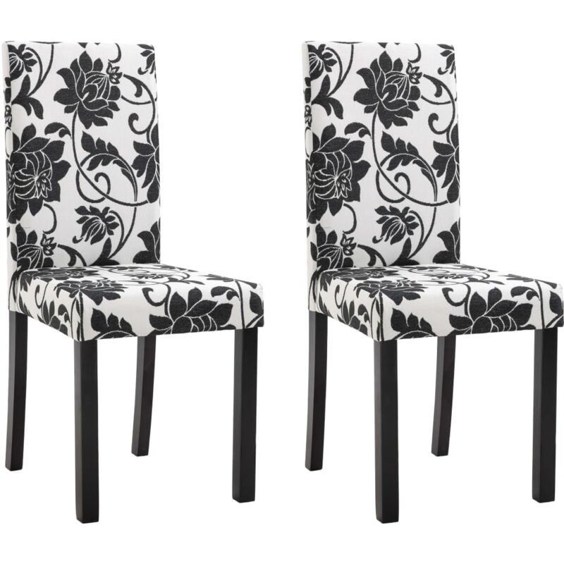 

vidaXL Sillas de Comedor de Tela Negra 2 Unidades - Negro